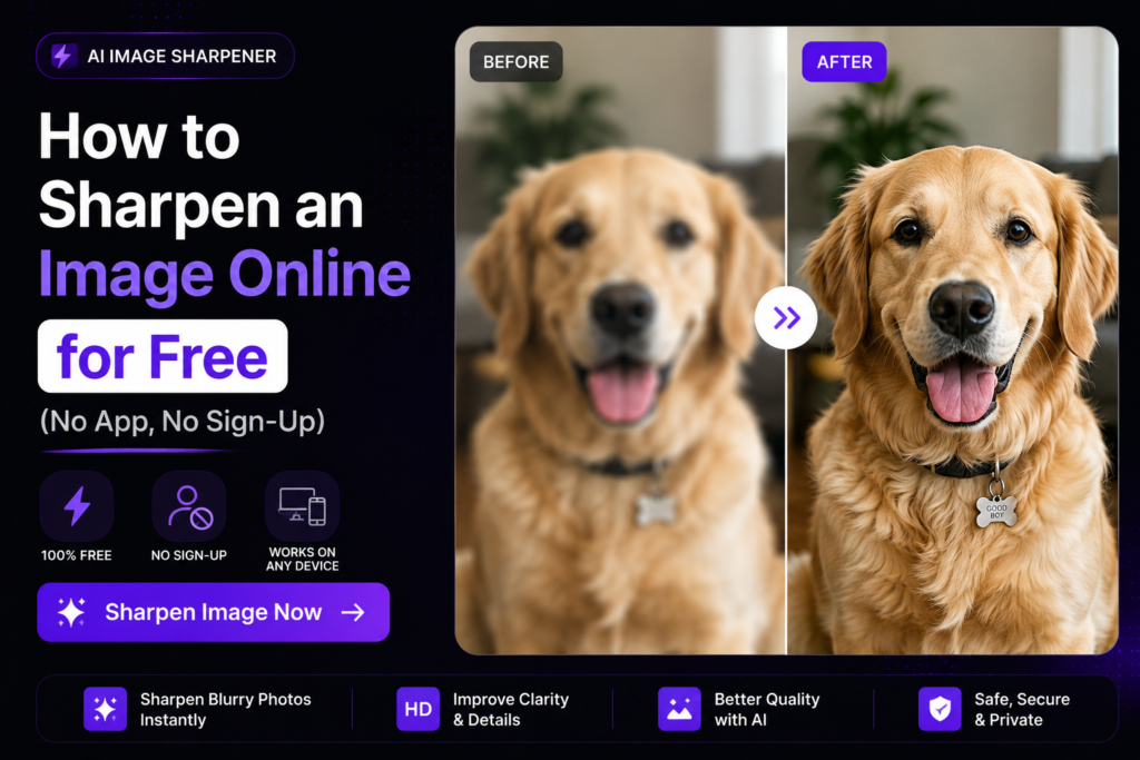 How to Sharpen an Image Online for Free (No App, No Sign-Up)